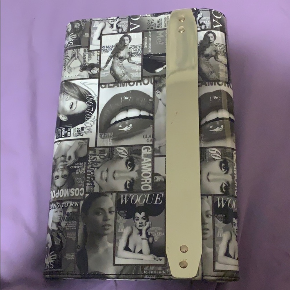 Purse / clutch magazine graphic design